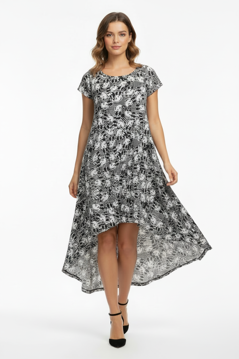 LuLaRoe Carly • High Low Hemline Swing Dress • Disney • Mickey Mouse