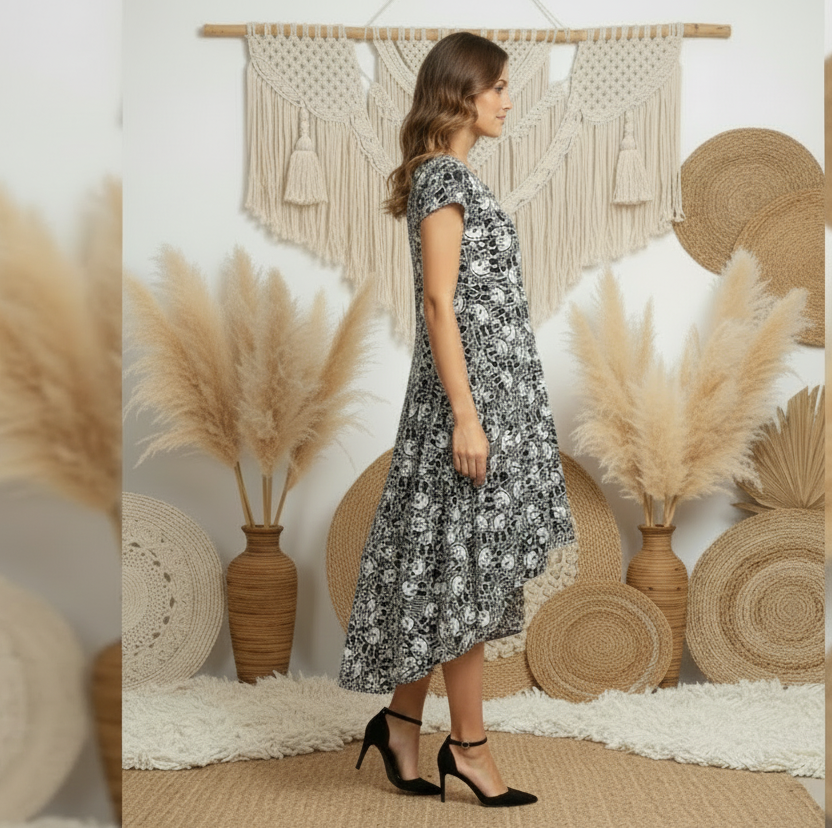 LuLaRoe Carly • High Low Hemline Swing Dress • Disney • Mickey Mouse