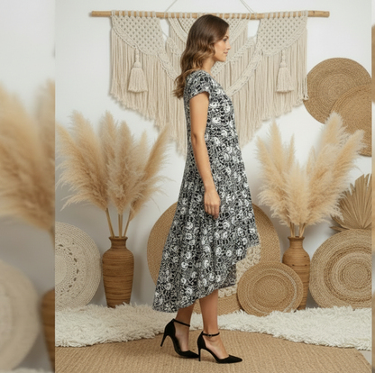 LuLaRoe Carly • High Low Hemline Swing Dress • Disney • Mickey Mouse
