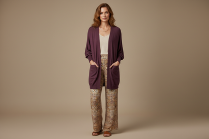 LuLaRoe Kennedy • Mixed Media • Batwing Sleeve Cardigan  • Magenta