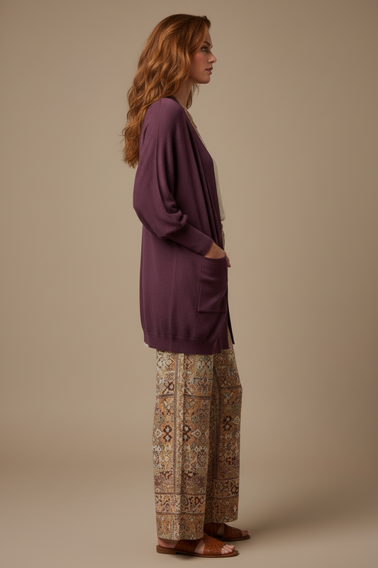 LuLaRoe Kennedy • Mixed Media • Batwing Sleeve Cardigan  • Magenta