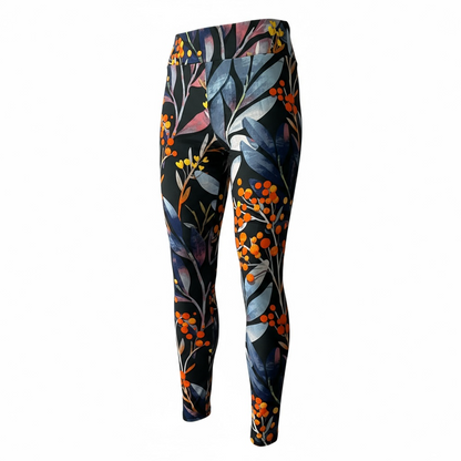 LuLaRoe Buttery Soft Leggings • Black Botanical Print