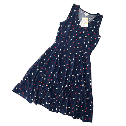 LuLaRoe Nicki • A-Line • Sleeveless • Fit and Flare Dress • Red White and Blue Floral