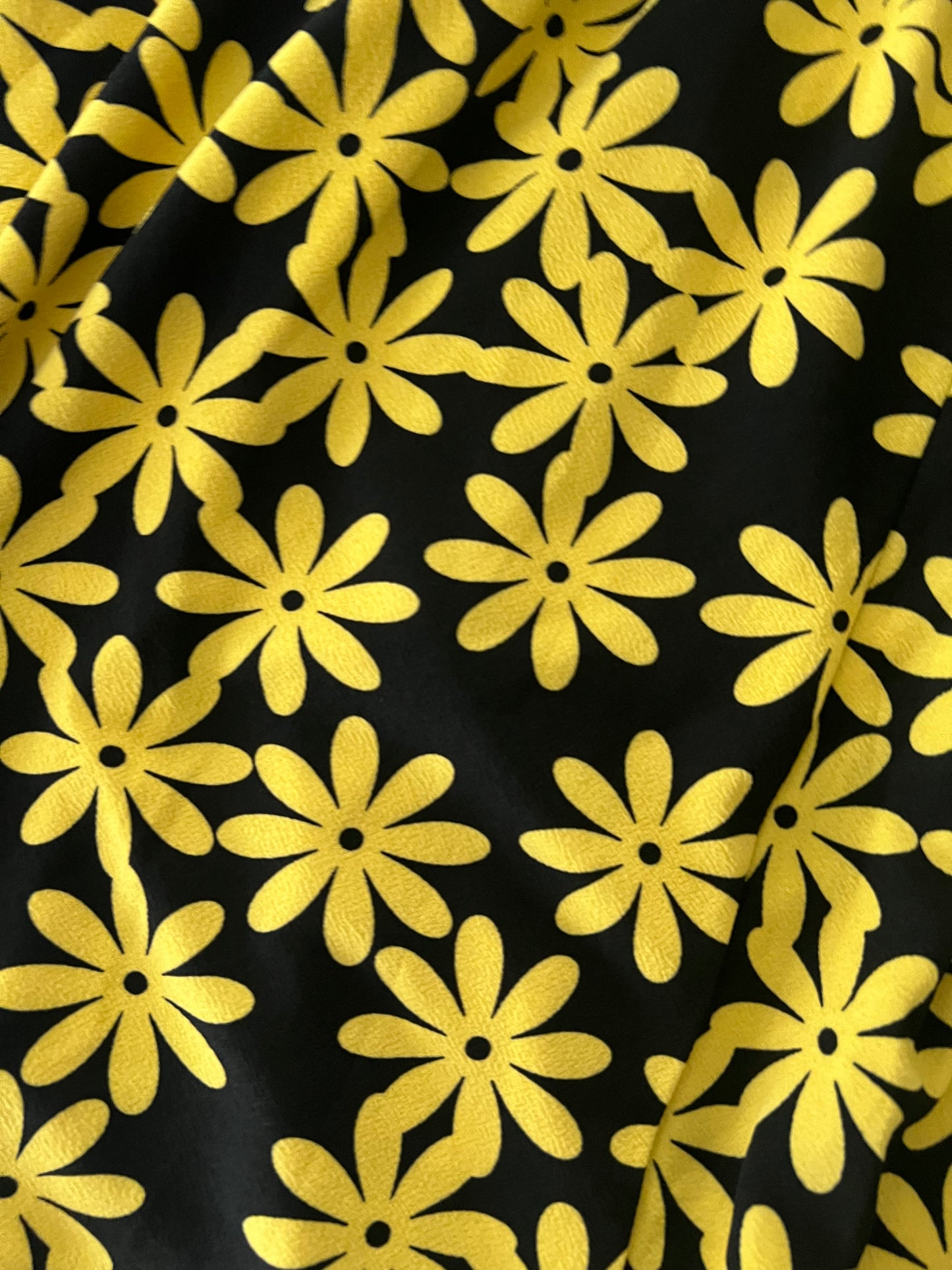 LuLaRoe • Amelia Fit-and-Flare Dress • Rare Black and Yellow Daisy Print