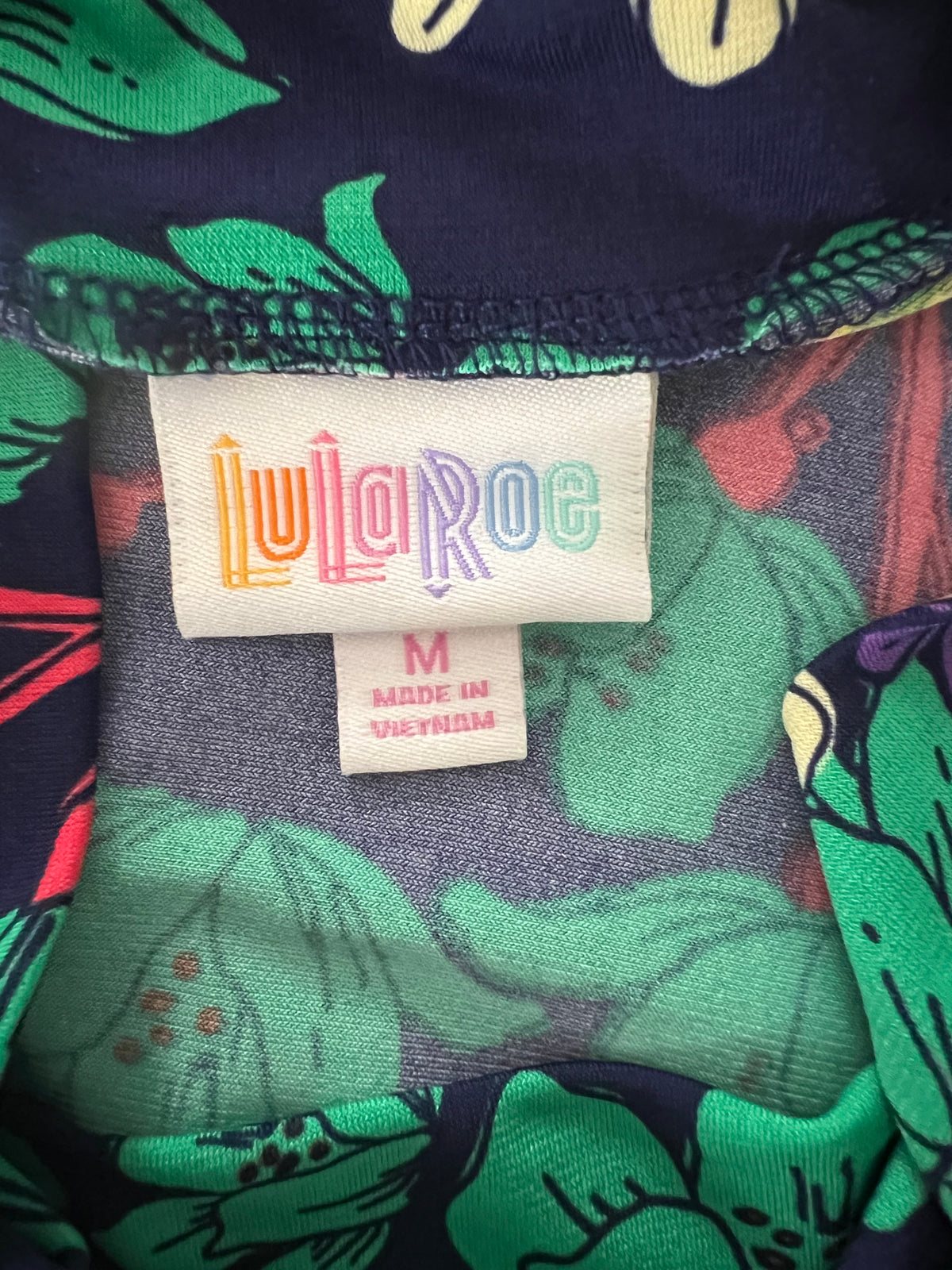 LuLaRoe Maxi Skirt • 6” Yoga Waistband • A-line • Navy Botanical Print • Pre Owned in Excellent Condition