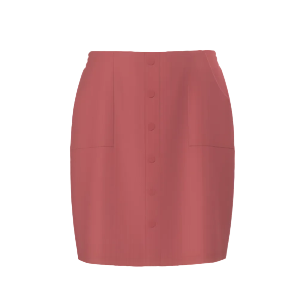 LuLaRoe Addie Medium Wale Corduroy Skirt • Solid Mineral Red
