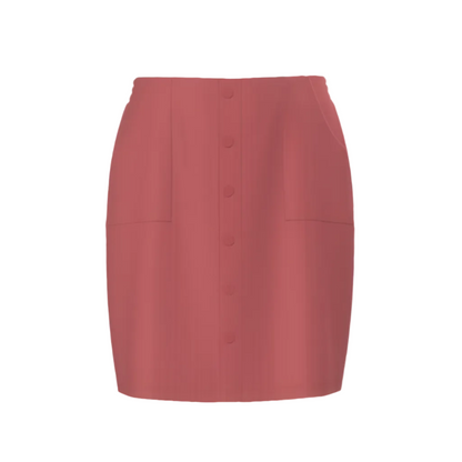 LuLaRoe Addie Medium Wale Corduroy Skirt • Solid Mineral Red