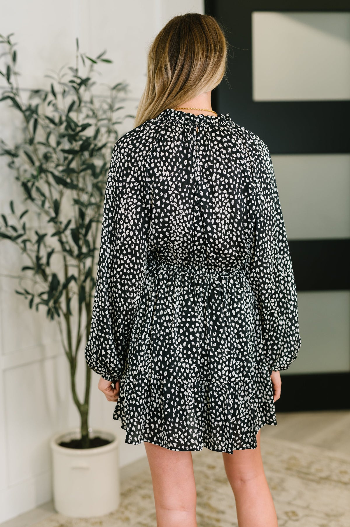 A Cheeky Little Time • Tiered Dress in Black