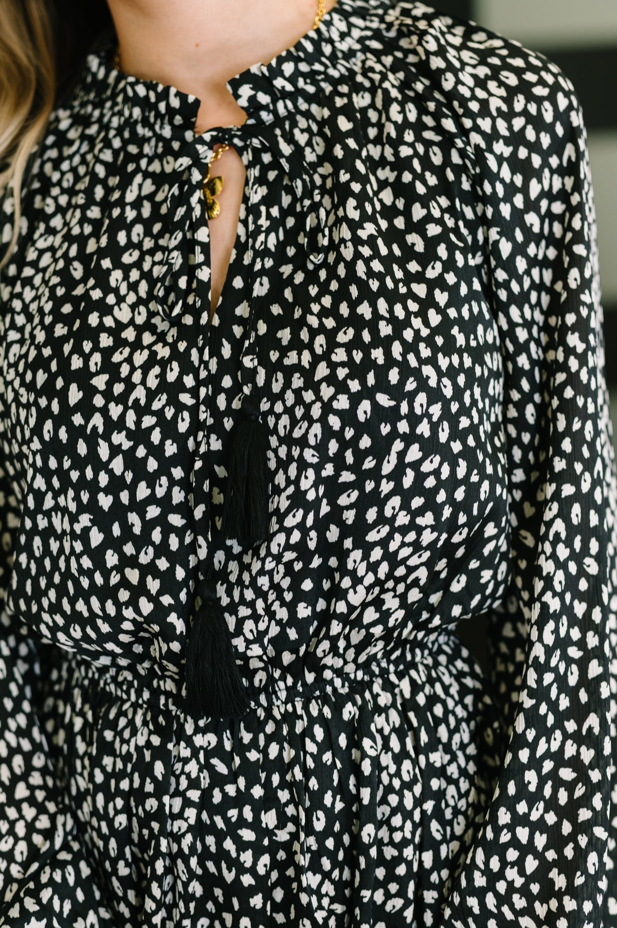 A Cheeky Little Time • Tiered Dress in Black