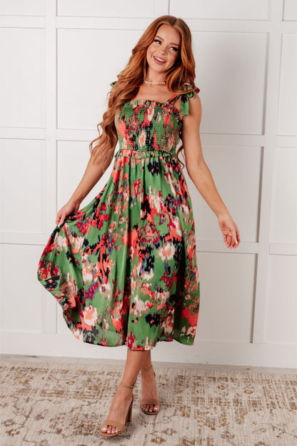 Jodifl • A Little While Longer Dress in Green