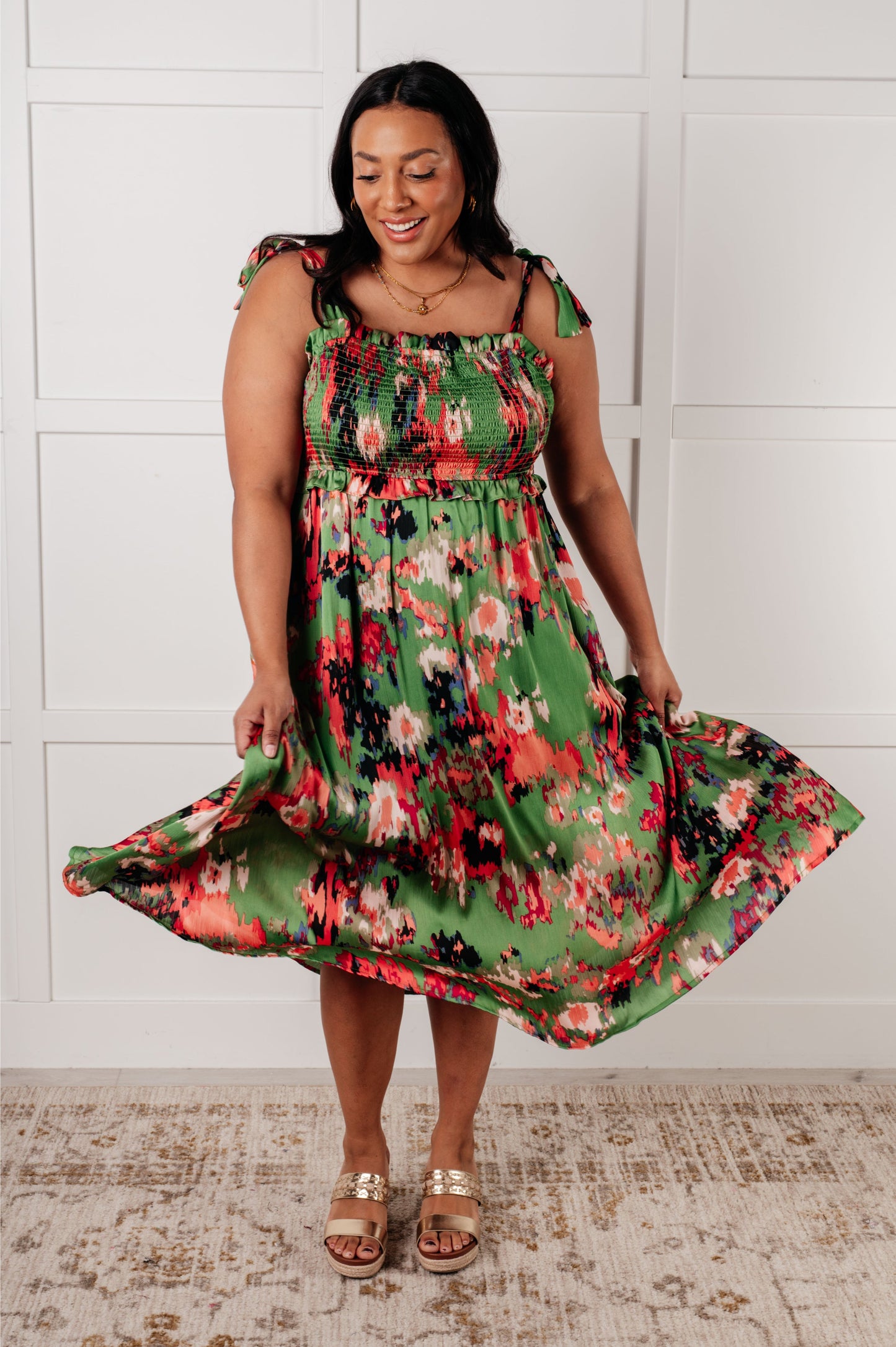 Jodifl • A Little While Longer Dress in Green