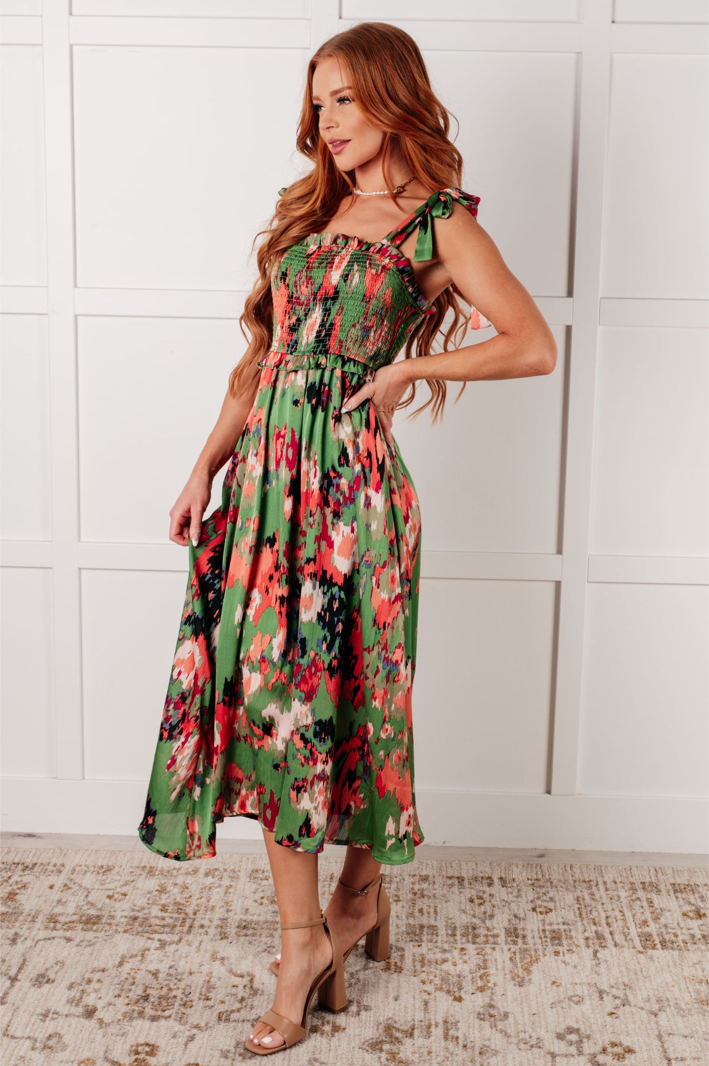 Jodifl • A Little While Longer Dress in Green