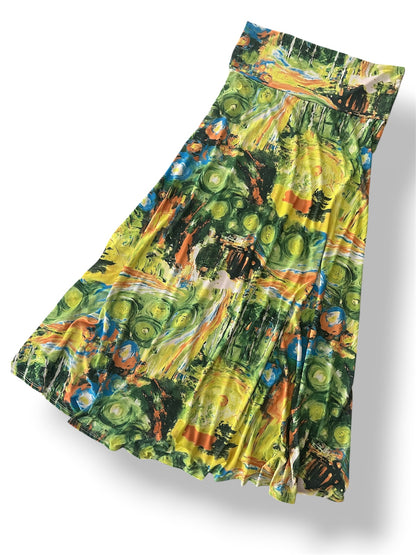 LuLaRoe Maxi Skirt • 6” Yoga Waistband • A-line • Van Gogh Starry Night Inspired Rare Print