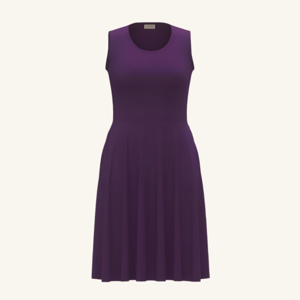 LuLaRoe Nicki • A-Line • Sleeveless • Fit and Flare Dress • Solid Purple