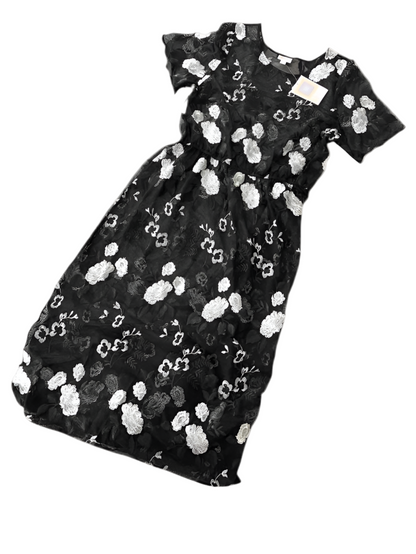 LuLaRoe Deanne ll sheer overlay. Black and white. Floral.