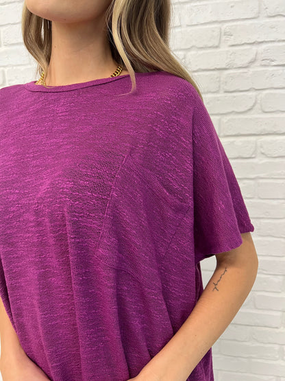 Zenana • Basically Flowing Dolman Sleeve Top in Light Plum