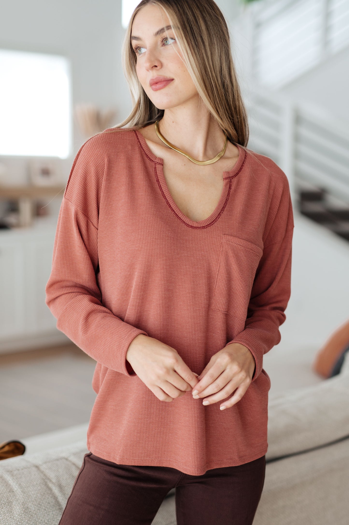 BiBi • Behind The Scenes Waffle Knit Top