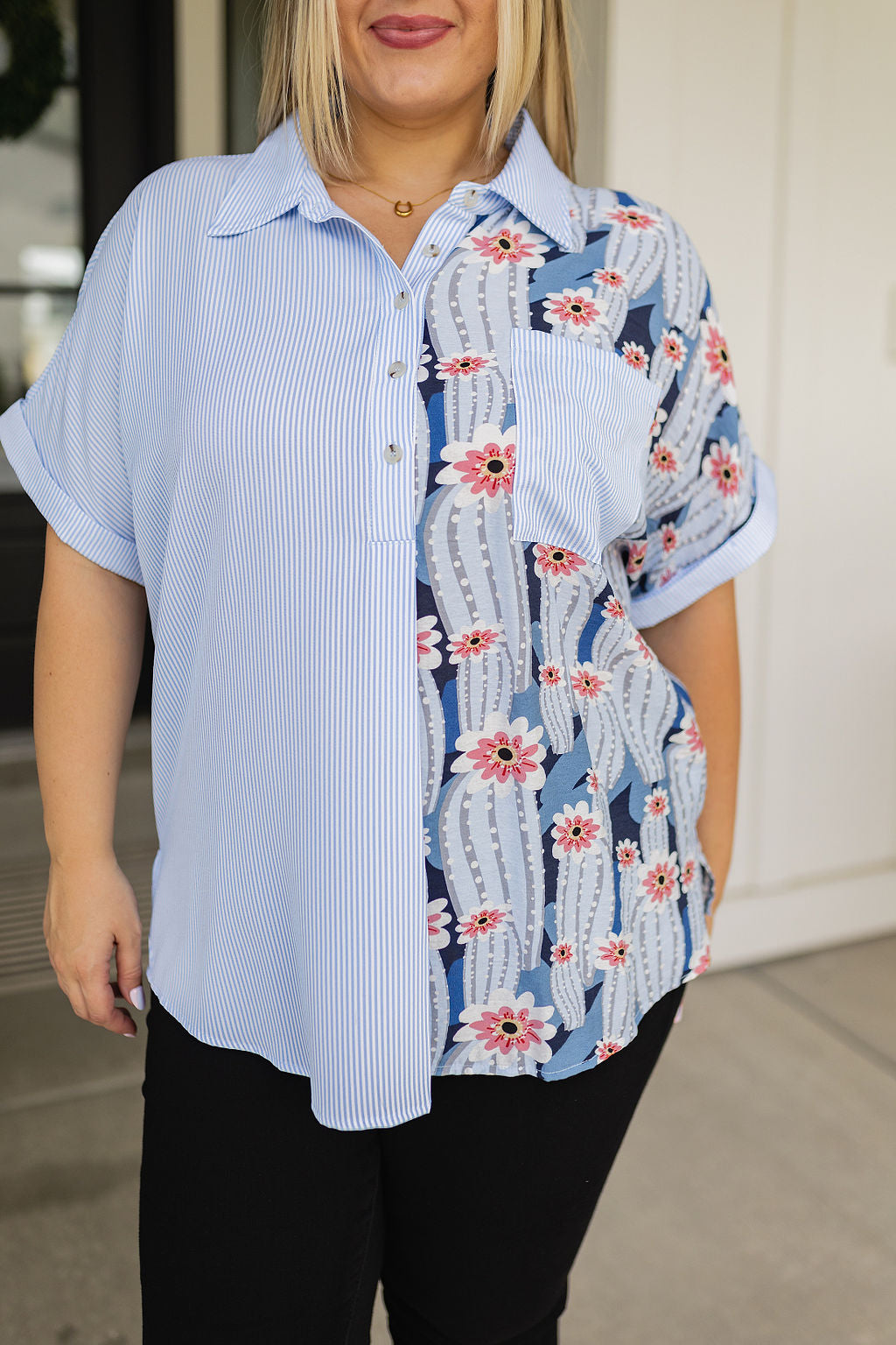 Jodifl • Best Of Both Worlds Button Down Top