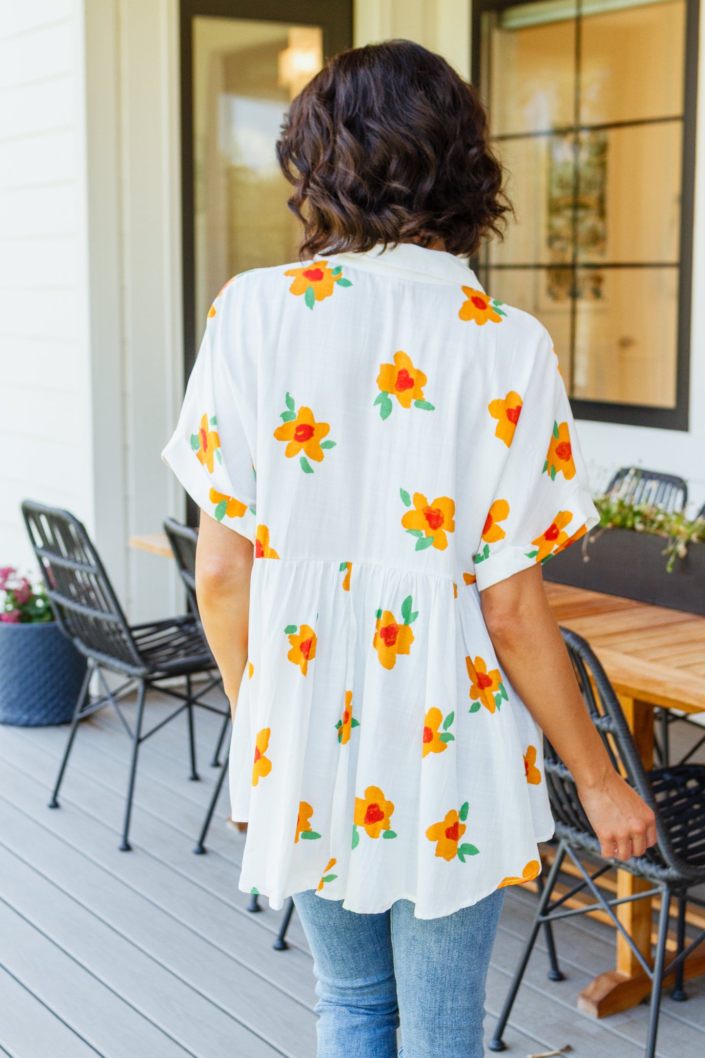Jodifl • Blissed Out Button Up Babydoll Tunic