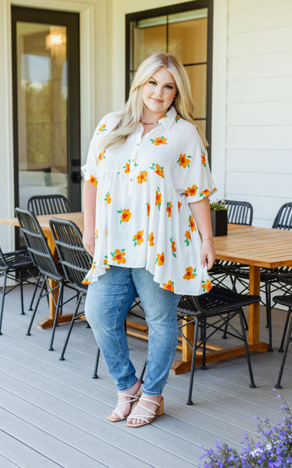 Jodifl • Blissed Out Button Up Babydoll Tunic
