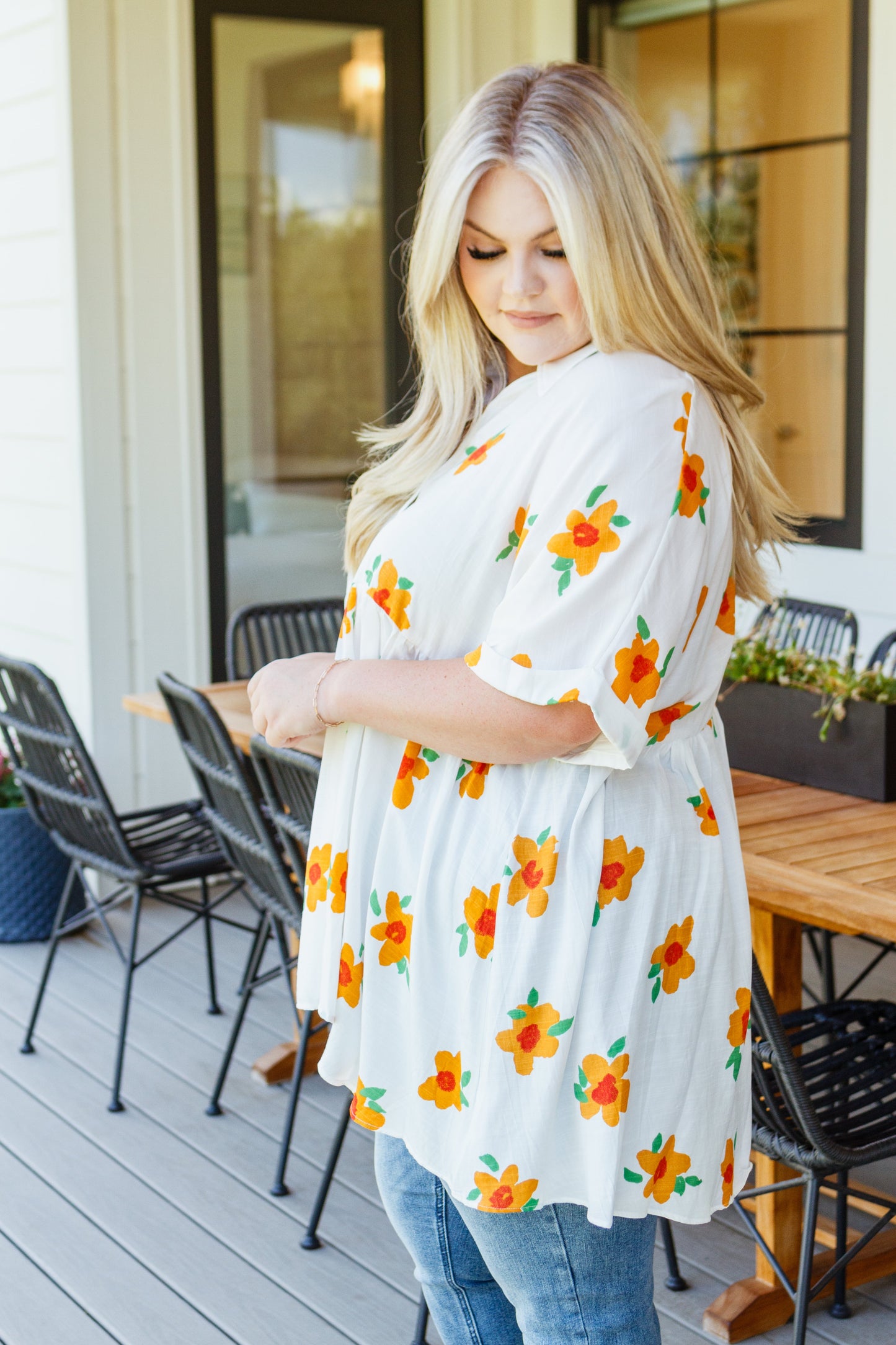 Jodifl • Blissed Out Button Up Babydoll Tunic