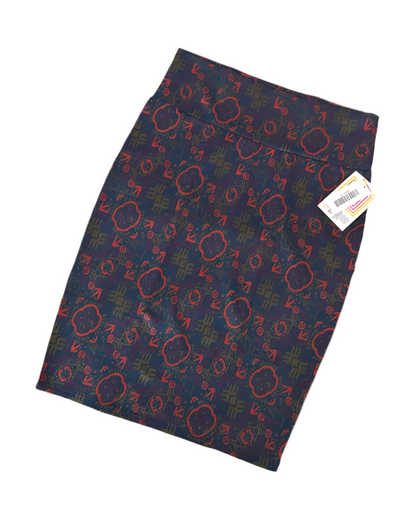 LuLaRoe Cassie Pencil Skirt • Blue Red Arrow