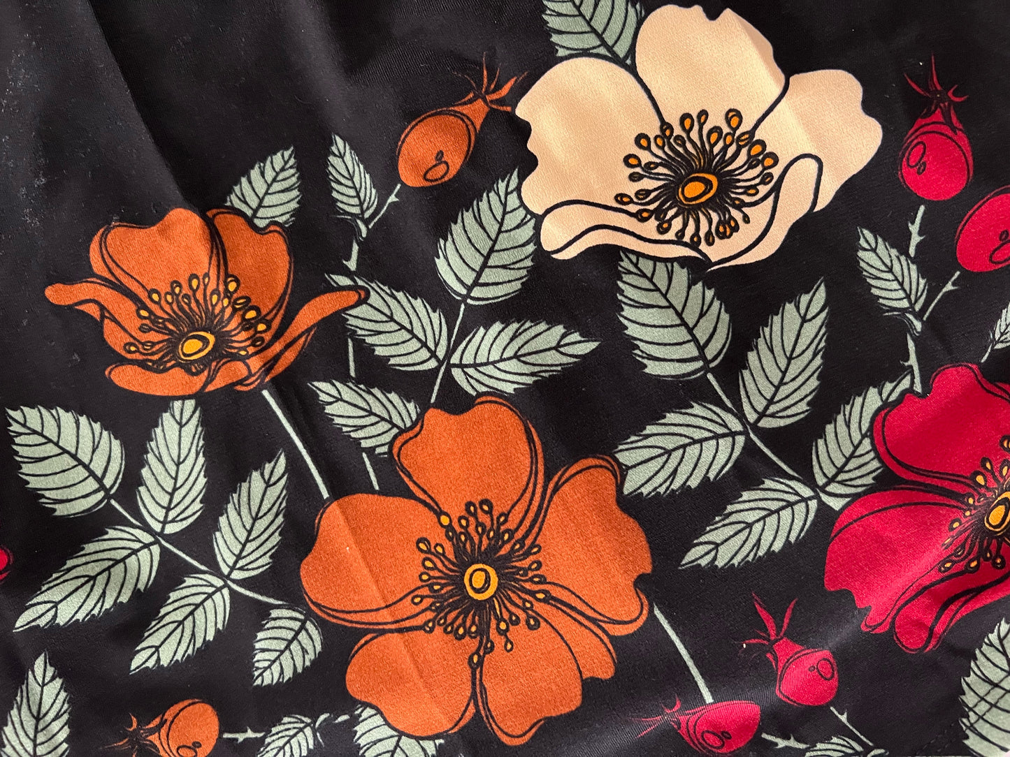 Vintage LuLaRoe Maxi Skirt - Black and Red Floral