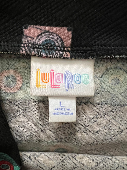 LuLaRoe Cassie Pencil Skirt • Vintage • Rare Cassette Tape Print on Black Background