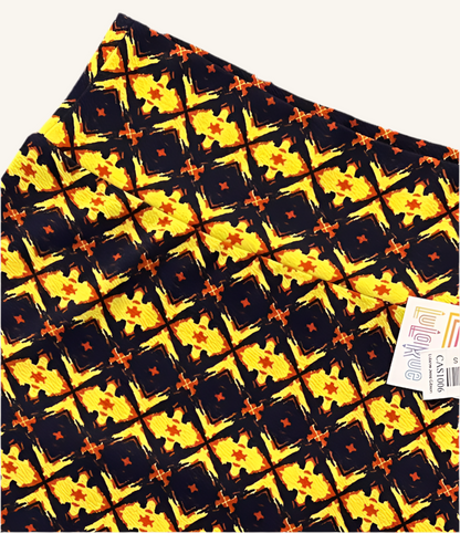 LuLaRoe Cassie Pencil Skirt • Yellow Black Multi