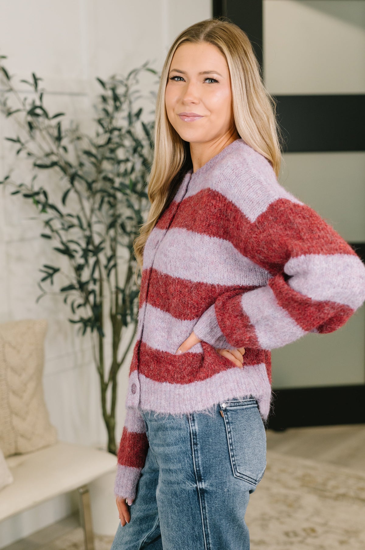 Haptics • Callin' Be Back Again • Casual Button Down Sweater
