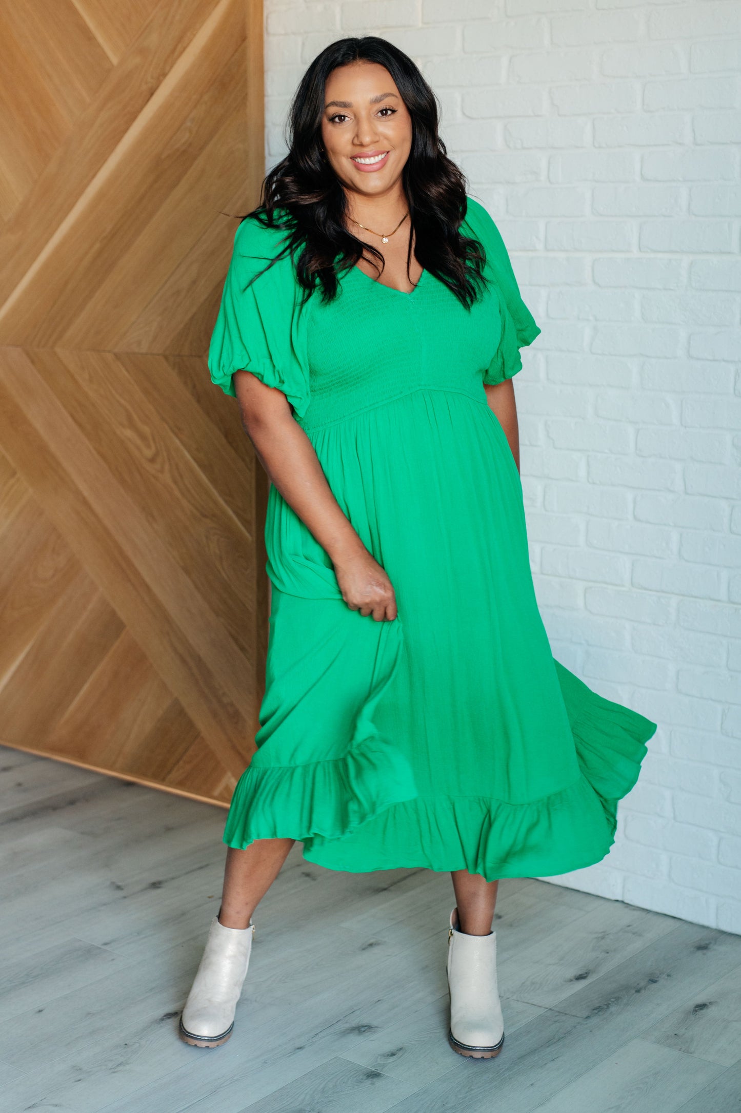 Jodifl • Catch a Cloud and Pin it Down Smocked Bodice Dress