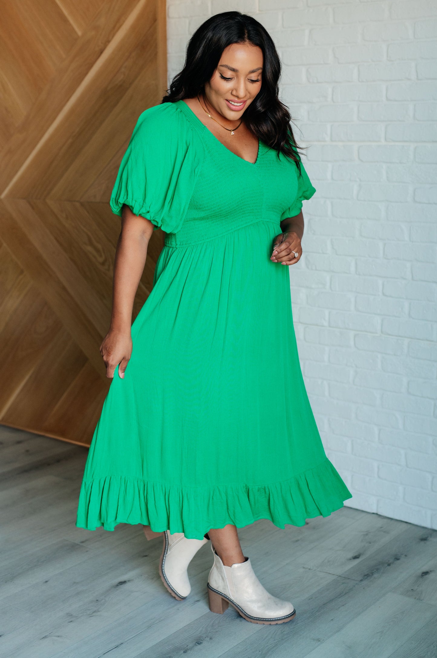 Jodifl • Catch a Cloud and Pin it Down Smocked Bodice Dress