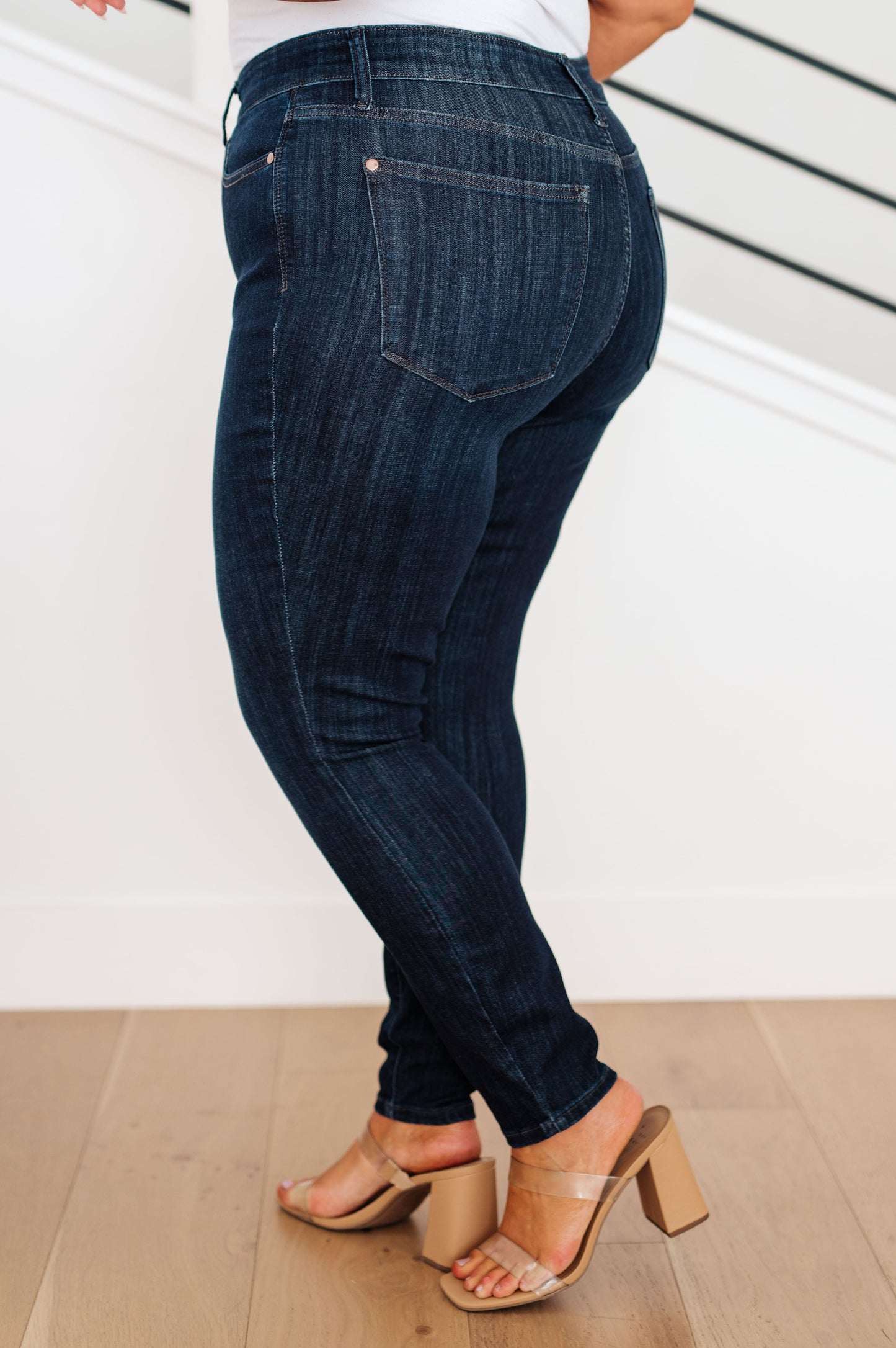 Judy Blue • Celecia High Waist Hand Sanded Resin Skinny Jeans