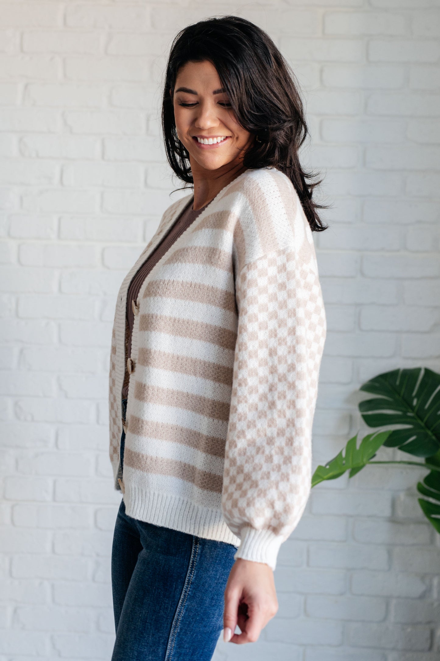 BiBi • Check That Line Cardigan