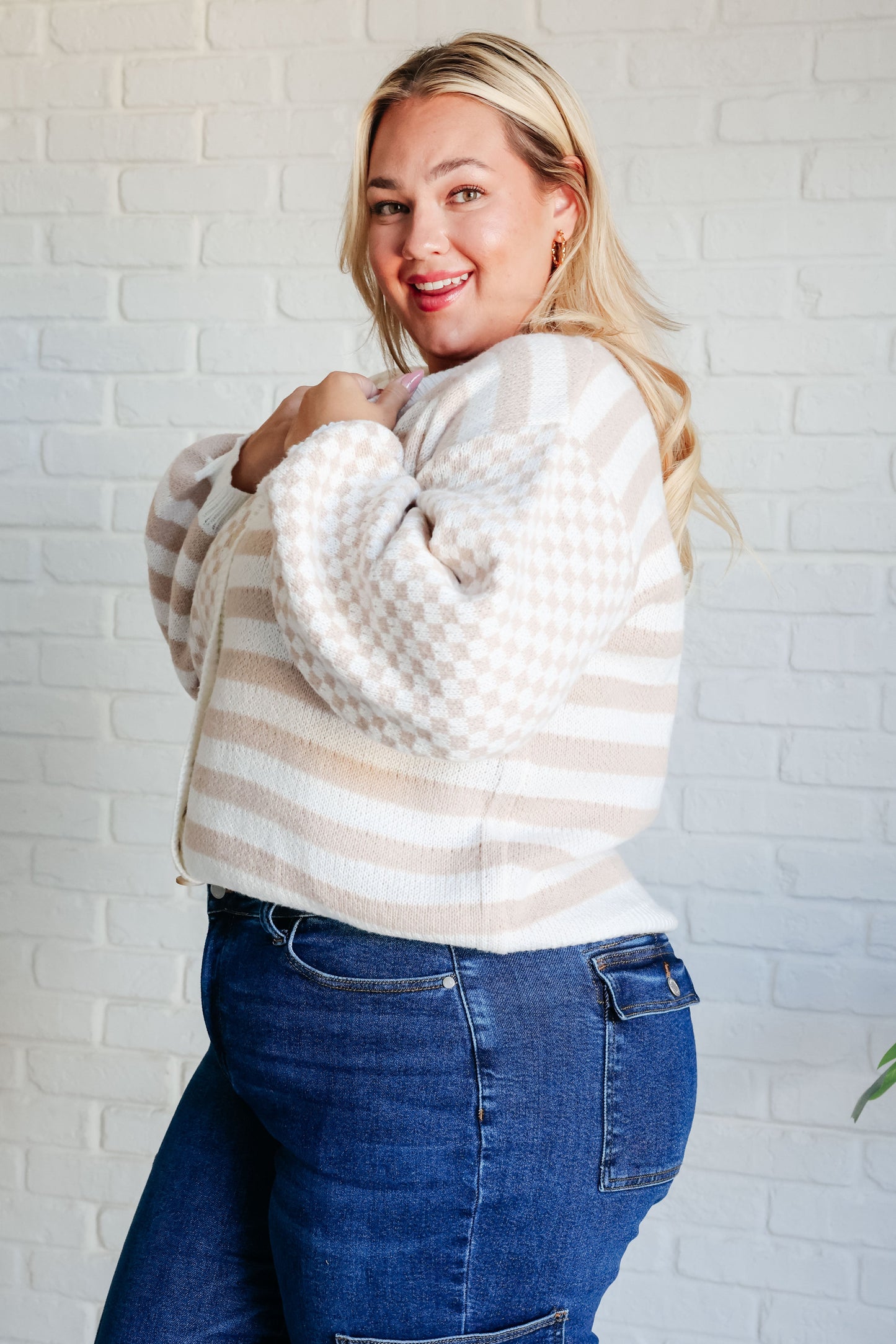 BiBi • Check That Line Cardigan
