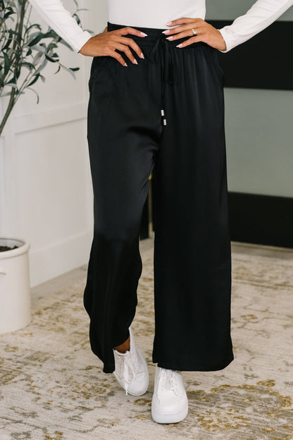 Jodifl • City Ease Wide Leg Bottoms in Black