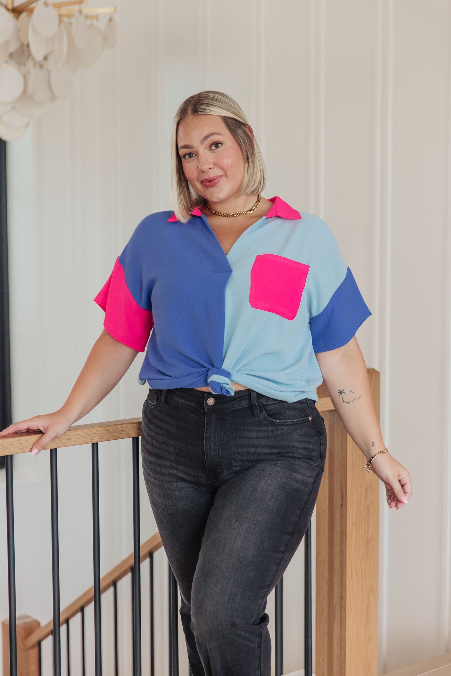 Jodifl • Color Me Cool Color Block Top