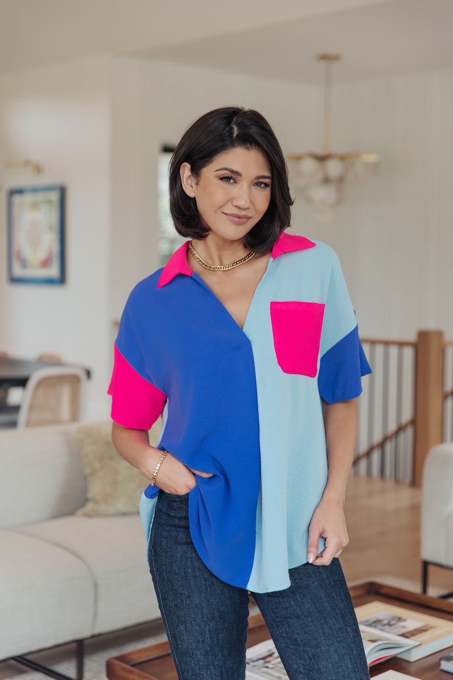 Jodifl • Color Me Cool Color Block Top