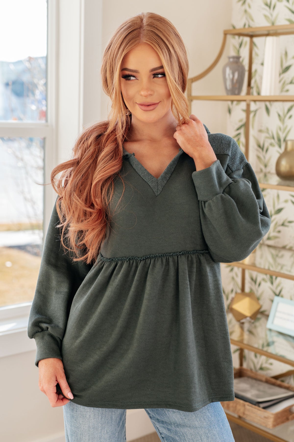 She's Not Wrong • Hooded V-Neck Pullover