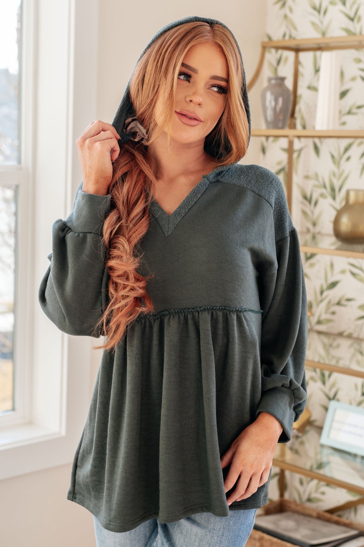 She's Not Wrong • Hooded V-Neck Pullover