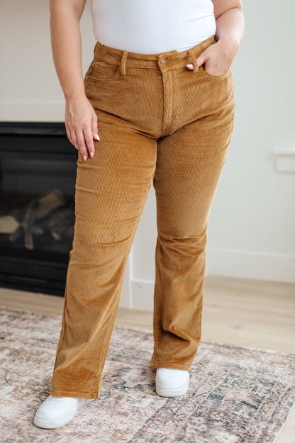 Judy Blue • Cordelia Bootcut Corduroy Pants in Camel