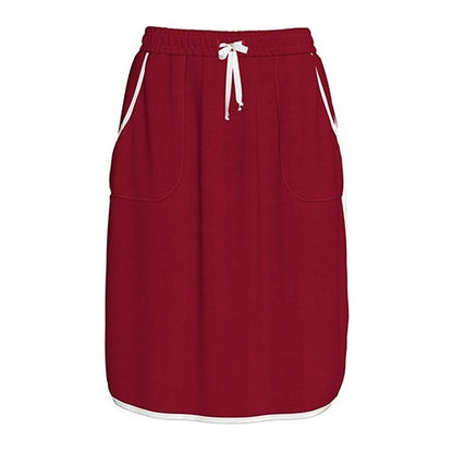 LuLaRoe Lonica • Dolphin Hem Skirt • Solid Chili Pepper Red