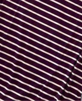 LuLaRoe • V-Neck Christy Tee • Vintage • 
Purple White Stripe