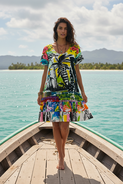 Vintage Jams World Hattie Dress - Parrot Cove