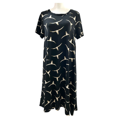 LuLaRoe Carly • High Low Hemline Swing Dress • Longhorn Skull