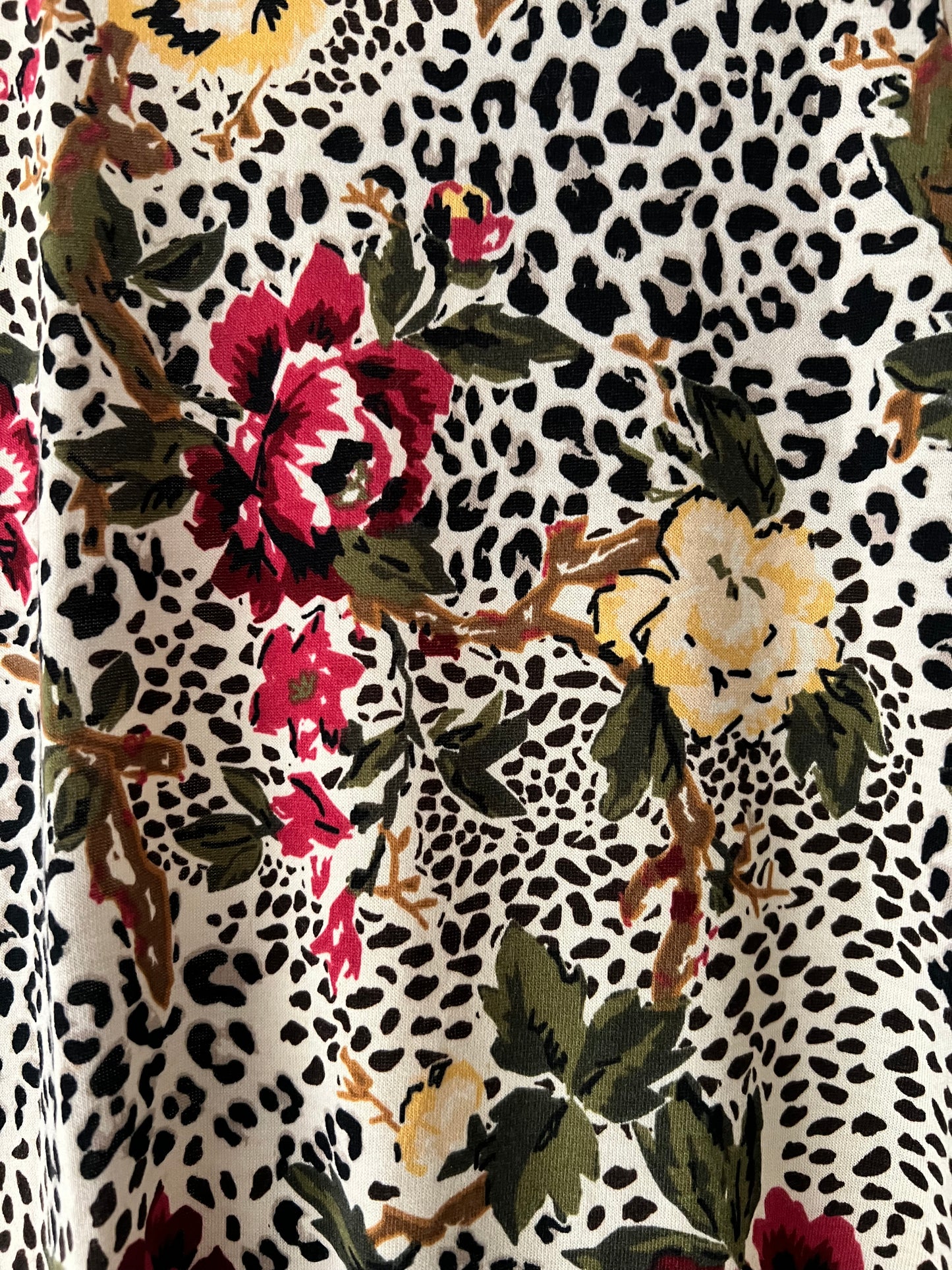 LuLaRoe Carly • High Low Hemline Swing Dress • Leopard and Floral Print