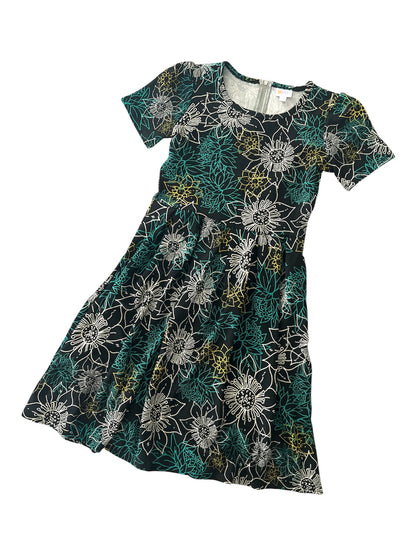 LuLaRoe • Amelia Fit-and-Flare Dress • Rare Neon Floral Print • Vintage