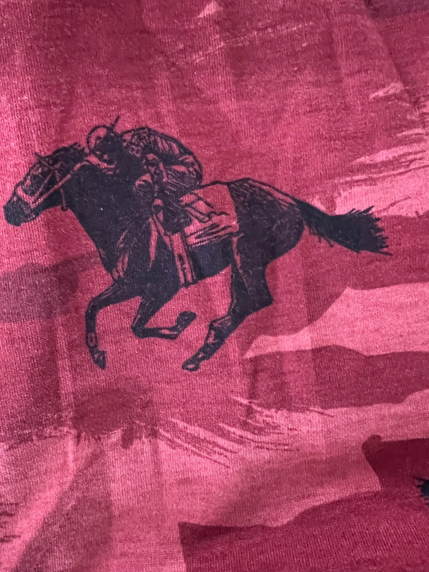 LuLaRoe • V-Neck Christy Tee • Vintage • Camouflage Horses • Rare Print