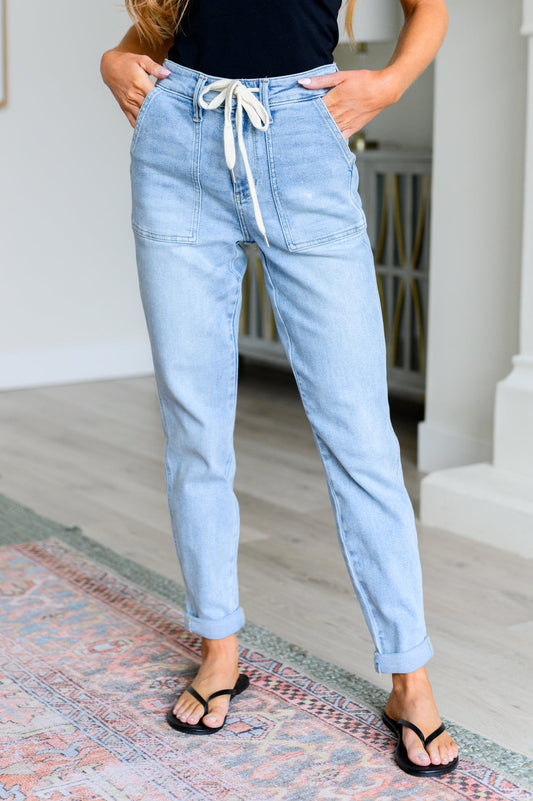 Judy Blue • Cooper •. High Rise Vintage Denim Jogger