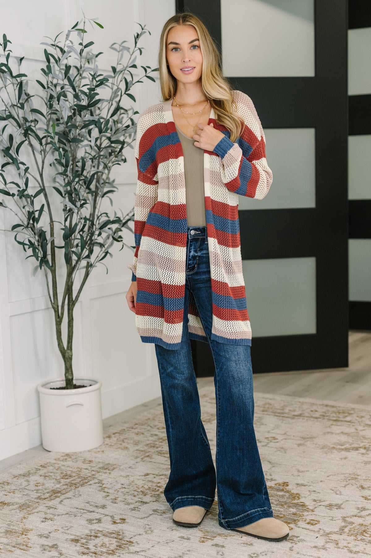 Definitely Dapper • Striped Knit Cardigan